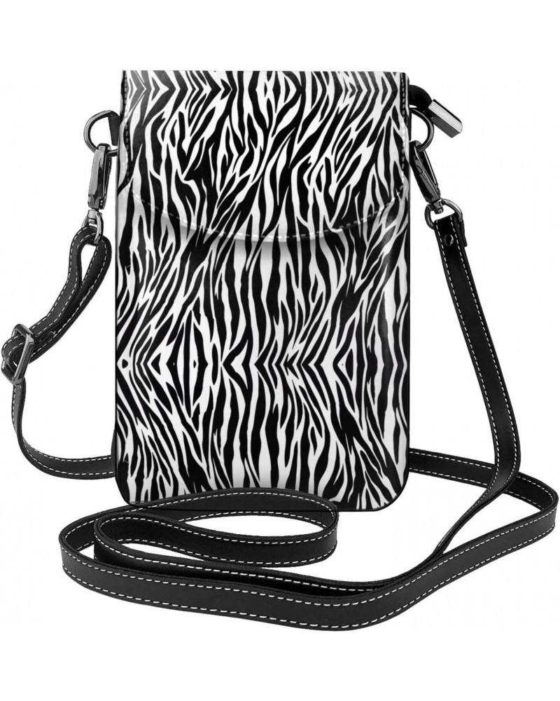 women leather Cell Phone Purse Zebra Print picture Multifunction,Soft, durable,Convenient for daily use and travel Black $14....