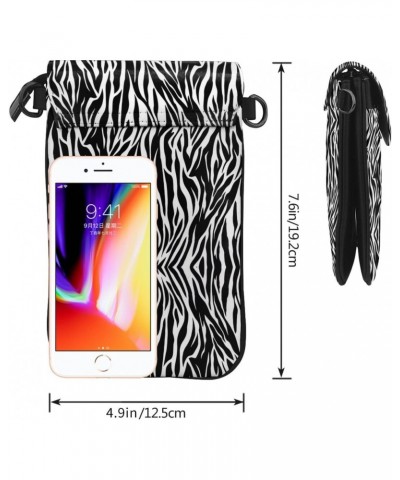 women leather Cell Phone Purse Zebra Print picture Multifunction,Soft, durable,Convenient for daily use and travel Black $14....