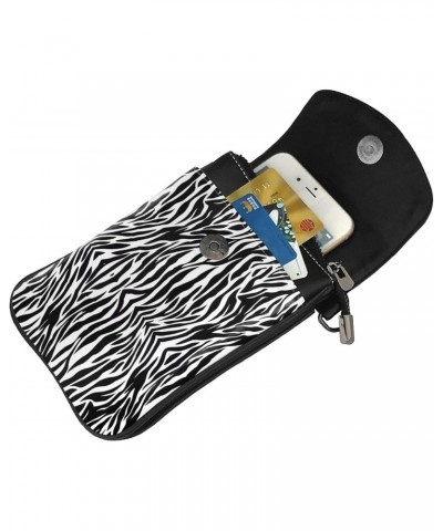 women leather Cell Phone Purse Zebra Print picture Multifunction,Soft, durable,Convenient for daily use and travel Black $14....