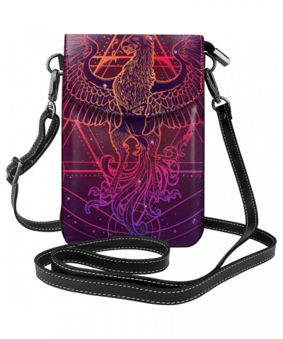 Mythycal Bird Phoenix David's Star Crossbody Wallet Phone Bag for Women Mini Shoulder Bag Cell Phone Purse $13.93 Crossbody Bags