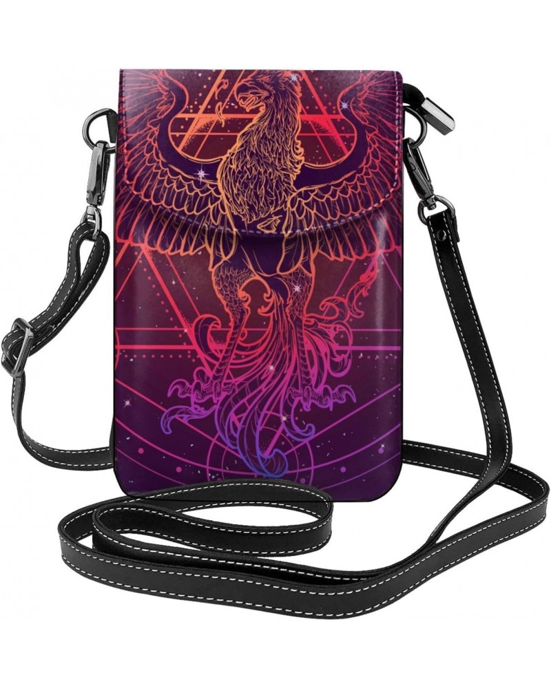 Mythycal Bird Phoenix David's Star Crossbody Wallet Phone Bag for Women Mini Shoulder Bag Cell Phone Purse $13.93 Crossbody Bags