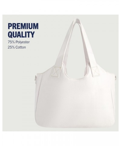 Women's Satchel Bag, Crossbody Purse Handbag with Horseshoe Logo Stitching White $27.50 Crossbody Bags