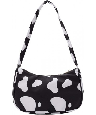 Women Cow Print Shoulder Bag Clutch Purse Underarm Handbag Satchel Zipper Tote Bag Purse Cow Print Black $8.54 Totes