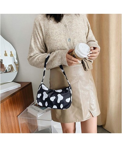 Women Cow Print Shoulder Bag Clutch Purse Underarm Handbag Satchel Zipper Tote Bag Purse Cow Print Black $8.54 Totes