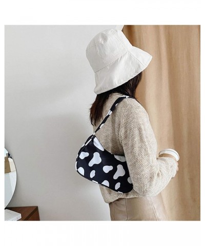 Women Cow Print Shoulder Bag Clutch Purse Underarm Handbag Satchel Zipper Tote Bag Purse Cow Print Black $8.54 Totes