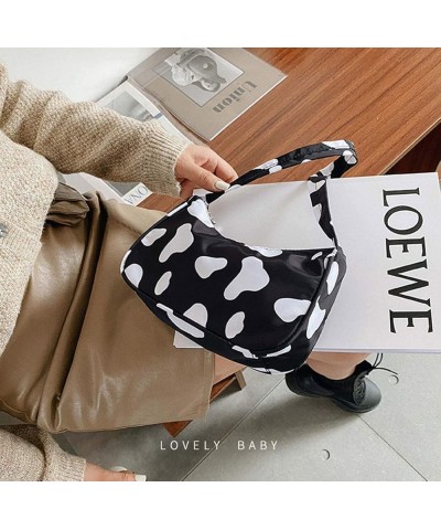 Women Cow Print Shoulder Bag Clutch Purse Underarm Handbag Satchel Zipper Tote Bag Purse Cow Print Black $8.54 Totes