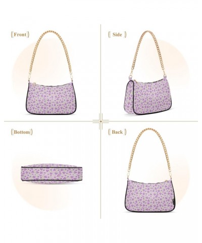 Women's Shoulder Handbag Grape Background Stylish Tote Handbag Hobo Handbag Clutch Handbags with Chain $14.88 Totes