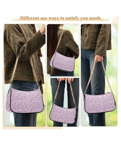 Women's Shoulder Handbag Grape Background Stylish Tote Handbag Hobo Handbag Clutch Handbags with Chain $14.88 Totes