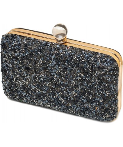 Women Evening Bag Rhinestone Clutch Bag Ladies Handbag With Detachable Chain Bridal Wedding Purse Black $25.63 Evening Bags