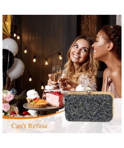 Women Evening Bag Rhinestone Clutch Bag Ladies Handbag With Detachable Chain Bridal Wedding Purse Black $25.63 Evening Bags