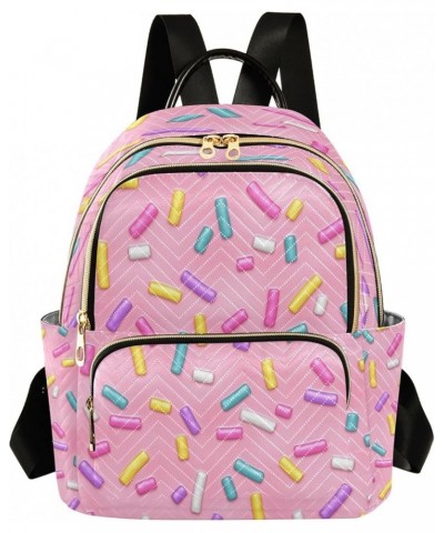 Fashion Backpack Mini Backpack Purse Casual Daily Backpack Pink Donuts for Travel for College Work Small $17.10 Backpacks