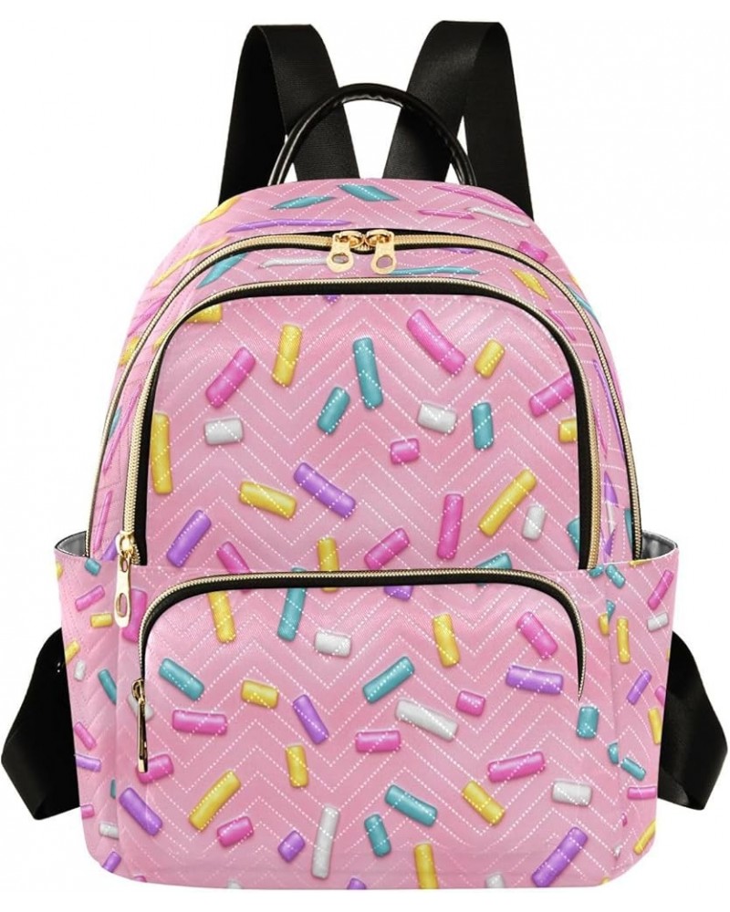 Fashion Backpack Mini Backpack Purse Casual Daily Backpack Pink Donuts for Travel for College Work Small $17.10 Backpacks