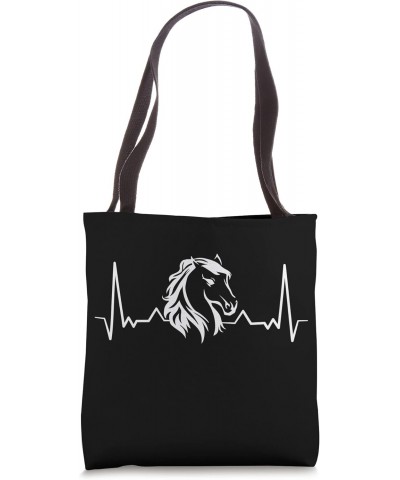 Horse lover T-Shirt - Horse Heartbeat For Horseback Riding Tote Bag $12.85 Totes