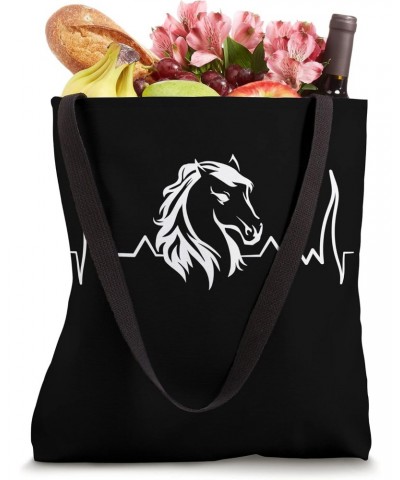 Horse lover T-Shirt - Horse Heartbeat For Horseback Riding Tote Bag $12.85 Totes