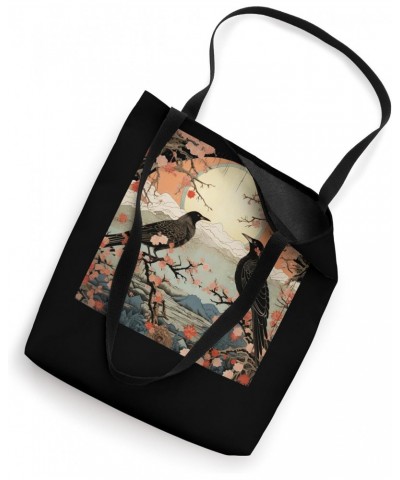 Ukiyo e crow collage art Japanese Art Japanese Woodblock Art Tote Bag $17.30 Totes