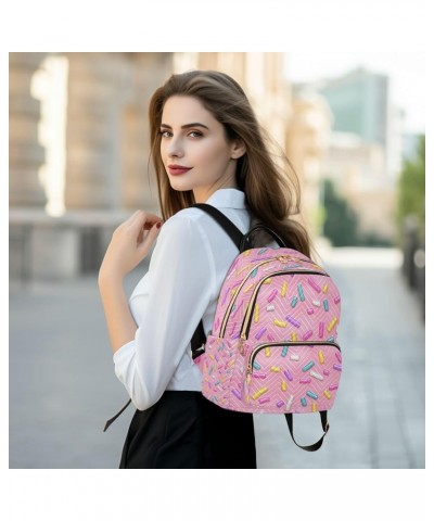 Fashion Backpack Mini Backpack Purse Casual Daily Backpack Pink Donuts for Travel for College Work Small $17.10 Backpacks