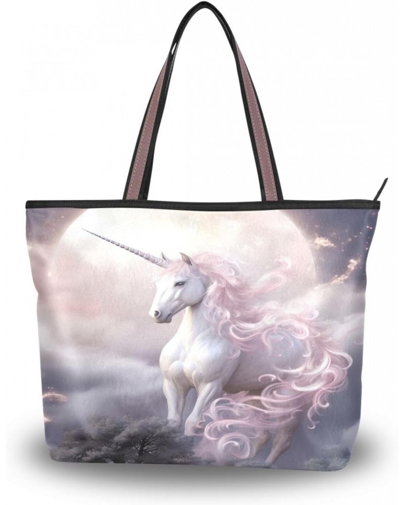 Dreamy Unicorn Tote Bag for Women Casual Shoulder Bag Women Hobo Bag Top Handle Handbag for Shopping Travel Work $10.50 Totes