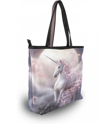 Dreamy Unicorn Tote Bag for Women Casual Shoulder Bag Women Hobo Bag Top Handle Handbag for Shopping Travel Work $10.50 Totes