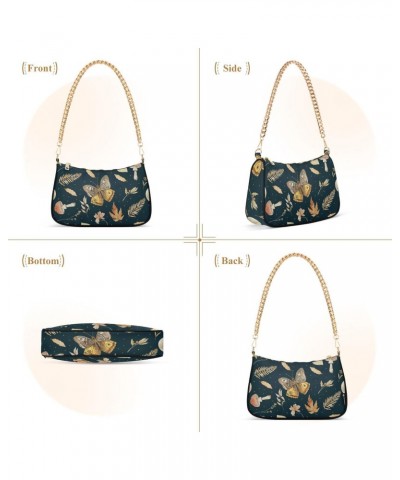 Retro Mushroom Shoulder Bags for Women Crossbody Bags Tote Handbag Stylish Clutch Purse with Chain Strap 7.1x11x2.8 in $14.10...