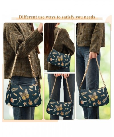 Retro Mushroom Shoulder Bags for Women Crossbody Bags Tote Handbag Stylish Clutch Purse with Chain Strap 7.1x11x2.8 in $14.10...