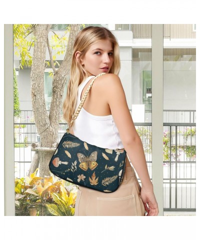 Retro Mushroom Shoulder Bags for Women Crossbody Bags Tote Handbag Stylish Clutch Purse with Chain Strap 7.1x11x2.8 in $14.10...