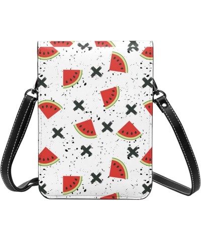 Womens Crossbody Bags Halloween Pumpkin Cat Print Phone Bag Wallet Purses Adjustable Strap Watermelon Pattern (13) $17.09 Cro...