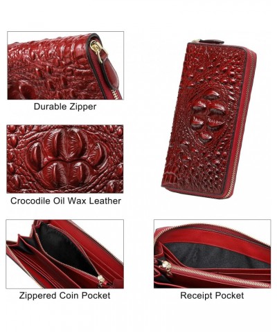 Genuine Leather Purses for Women Cross-body Bag and Women Leather Wallet Designer crocodile Cards Holder Organizer Phone Clut...