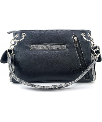 Cross Angel Wings Concealed Carry Handbag Purse Crossbody Messenger Bag and Wallet Black Handbag $15.37 Shoulder Bags