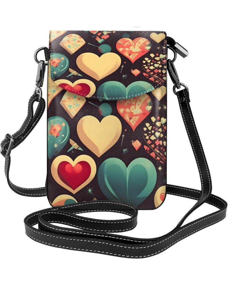 Heart Crush Flower Crossbody, Zippered Cell Phone Wallet With Card Slot, Removable Shoulder Strap, 7.6 X 4.9 Inches $14.47 Cr...