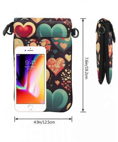 Heart Crush Flower Crossbody, Zippered Cell Phone Wallet With Card Slot, Removable Shoulder Strap, 7.6 X 4.9 Inches $14.47 Cr...