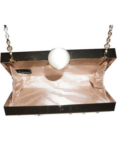 Lyvia Imitation Pearl Clutch Ivory Gold $51.02 Clutches