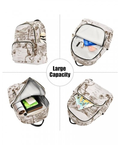 Tie Dye Woman Backpack Purse Quilted Travel Backpack Purse American Wild West Desert Cowboy Medium $22.61 Backpacks