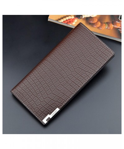 Fashion Long Wallet Artificial Leather Men Business Open Purse Multiple Card Slots Clutch Bag Phone Sticky Wallet (Black, One...