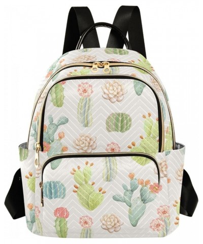 Mini Backpack for Women, Cactus Vintage Travel Backpack Purse for Ladies, Small Bookbag Daypack Shoulder Bag S Multi516 Mediu...