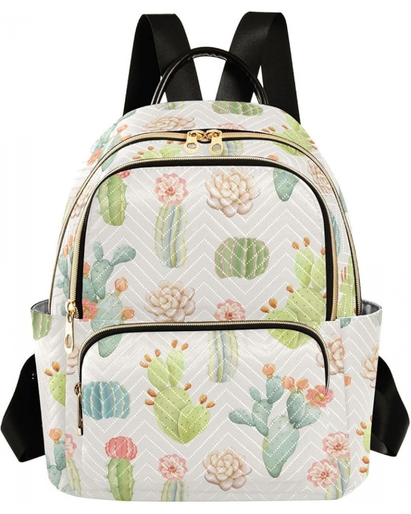 Mini Backpack for Women, Cactus Vintage Travel Backpack Purse for Ladies, Small Bookbag Daypack Shoulder Bag S Multi516 Mediu...