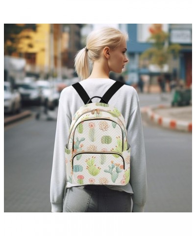 Mini Backpack for Women, Cactus Vintage Travel Backpack Purse for Ladies, Small Bookbag Daypack Shoulder Bag S Multi516 Mediu...