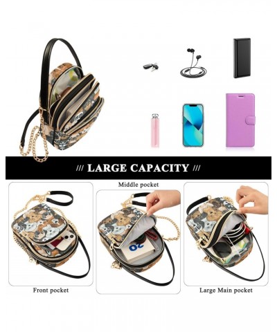 Small Crossbody Bags for Women Trendy Animal Cute Dog Travel Sling Bag Women's Crossbody Handbags Satchel Bags $14.29 Satchels