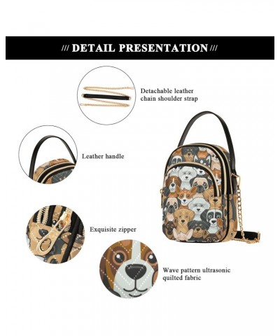 Small Crossbody Bags for Women Trendy Animal Cute Dog Travel Sling Bag Women's Crossbody Handbags Satchel Bags $14.29 Satchels