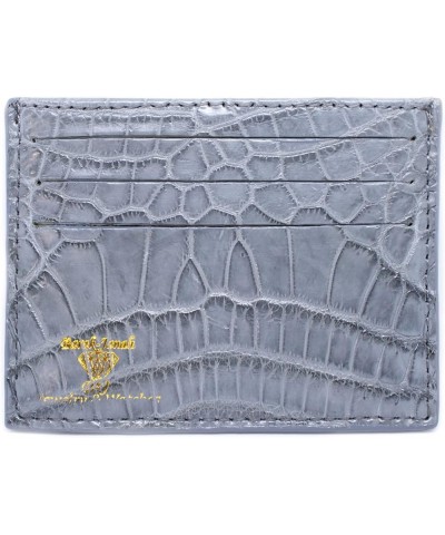 Real Alligator Crocodile Handmade Card Holders Wallet For Men And Women (Green) Gray $47.50 Wallets