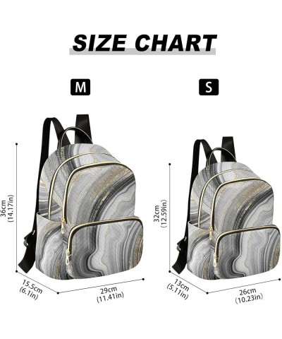 Small Backpack for Women Travel Bag Grey Marble Gold Veins Daypack Purse Fashion Shoulder Bag Rucksack Small B929 $13.25 Back...