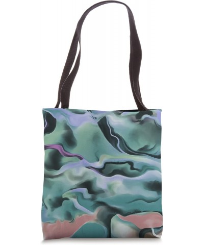 Waves In Harmony Acrylic Pour Abstract Art Tote Bag $13.39 Totes