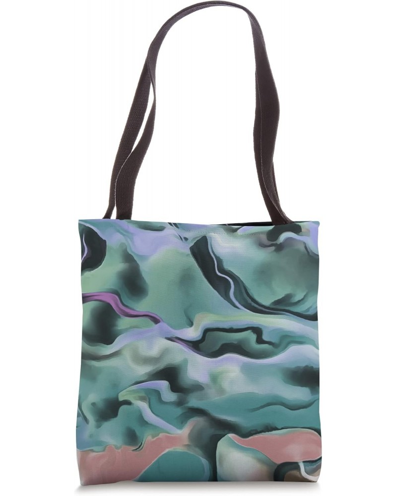 Waves In Harmony Acrylic Pour Abstract Art Tote Bag $13.39 Totes