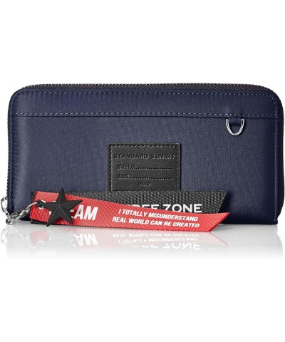 Women's Long Wallet Air with Logo Tag Charm navy $19.22 Wallets