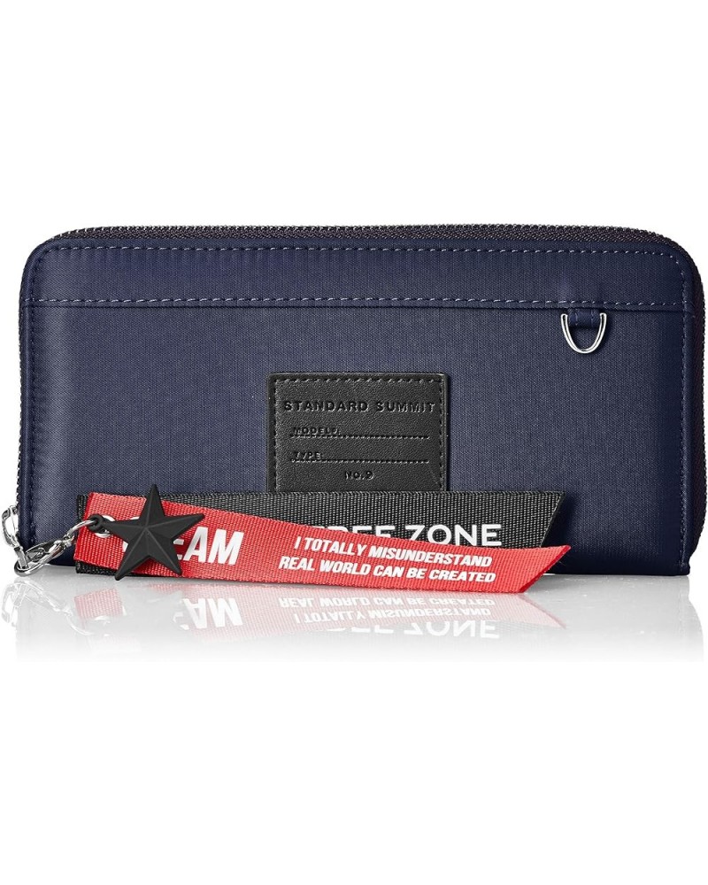 Women's Long Wallet Air with Logo Tag Charm navy $19.22 Wallets