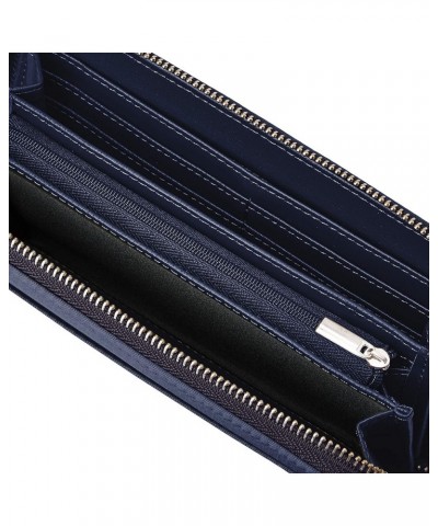 Women's Long Wallet Air with Logo Tag Charm navy $19.22 Wallets