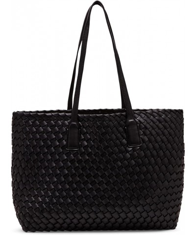 Woven Tote with Pouch Black $32.64 Shoulder Bags