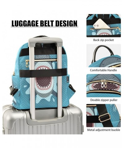 Shark Teeth Water Women Backpack Purse Ladies Fashion Shoulder Bag Daypack Travel Bag 10L Medium $14.00 Backpacks