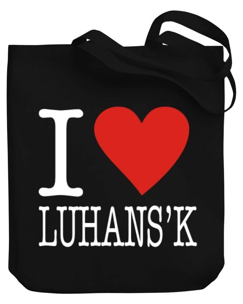 I Love Luhans'K Typewriter Style Canvas Tote Bag 10.5" x 16" x 4 $23.19 Totes