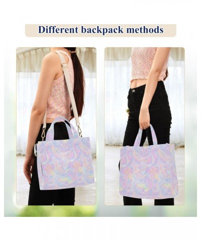 Women Colorful Tie Dye Star Corduroy Tote Bag Casual Handbags Fashion Shoulder Hobo bag $10.78 Totes