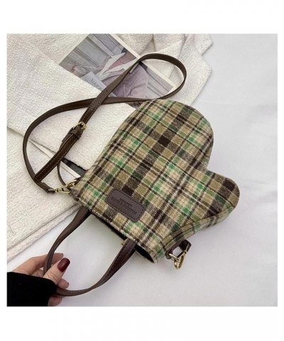 Unique Design Tote Bag Autumn Winter New Plaid Woolen Gloves Diagonal Shoulder Bag Fashion Women Fabric Crossbody Bag Pink $1...